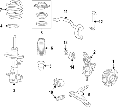 Front Suspension for 2022 Cadillac XT4 #0