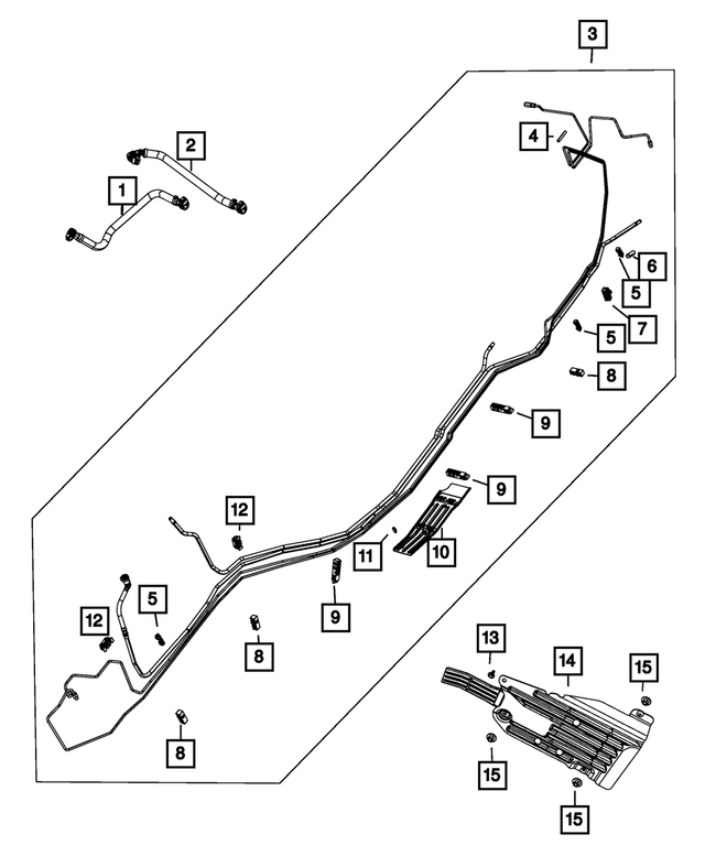 68165783AA - Fuel: 4 Way Clip for Mopar Image