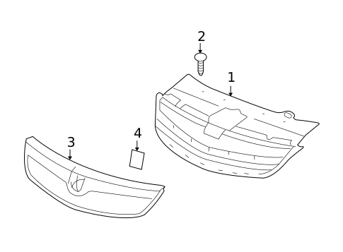 Grille & Components for 2008 Saturn Aura #0