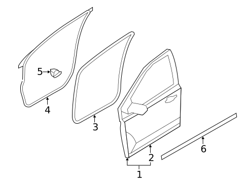 Door & Components for 2009 Lincoln MKX #0