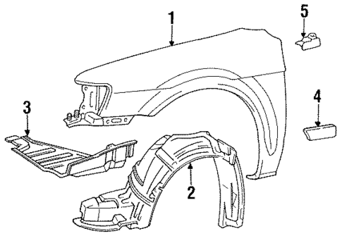 Exterior Trim - Fender for 1993 Toyota Tercel #0