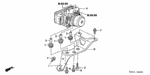 57102SDA003 - Chassis: BOLT, MOUNTING for Honda Image