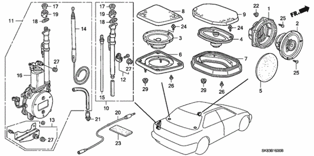 Radio Antenna - Speaker for 1991 Acura Integra #0
