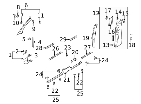 Interior Trim - Pillars for 2009 Audi Q7 #0