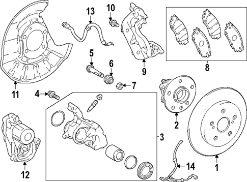 Rear Brakes for 2023 Toyota Prius #1