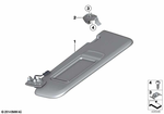 51167379517 - : Sun Visor With Label, Left for BMW Image