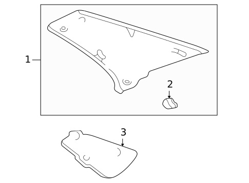 Interior Trim - Quarter Panels for 2001 Lexus IS300 #0