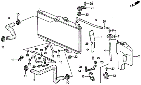 Radiator Hose for 1997 Honda Accord #0