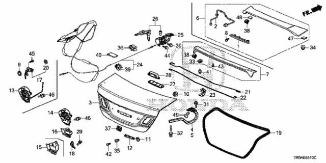 Trunk Lid for 2013 Honda Civic #0