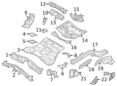 Rear Floor & Rails for 2023 Volvo V60 #0