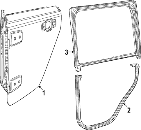 Door & Components for 2021 Jeep Wrangler #3