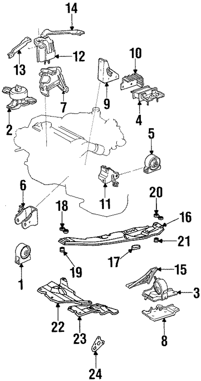 1232162010 - : Rear Bracket for Toyota Image