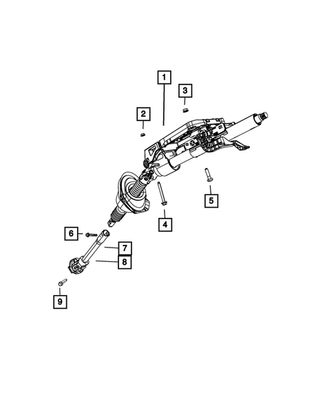 Steering Column and Intermediate Shaft for 2015 Dodge Charger #0