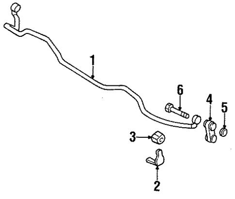 Stabilizer Bar & Components for 1999 Subaru Legacy #0