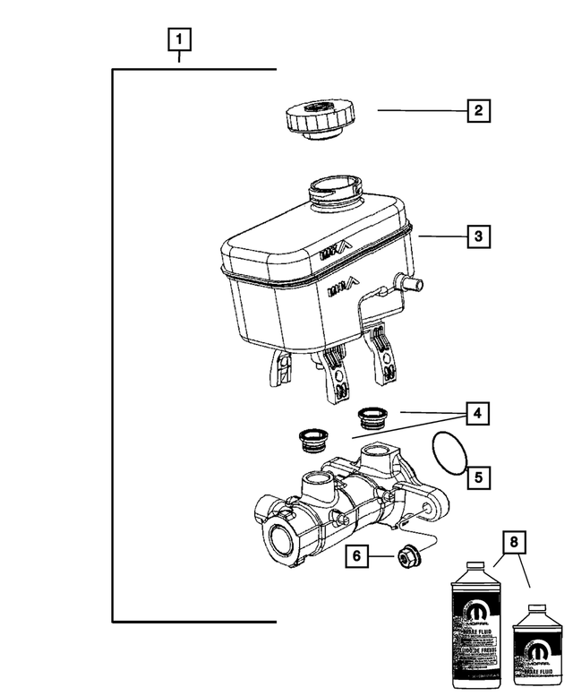 5191826AA - Brakes: Master Cylinder To Booster Seal, Mounting for Mopar Image