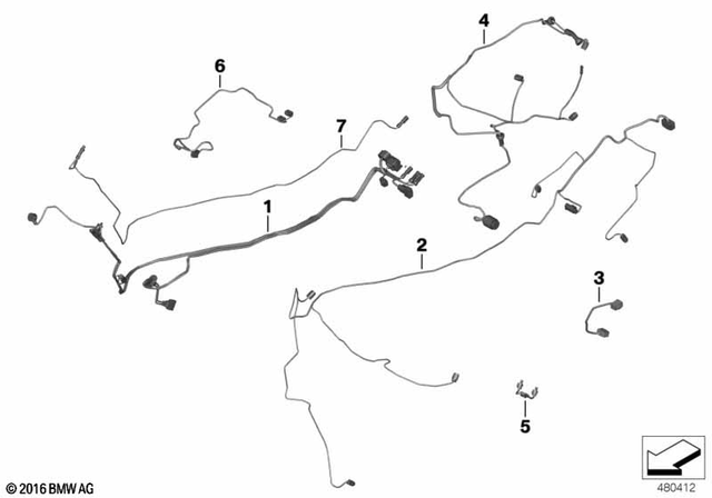 61121599160 - General Electrical System: Wiring Harness for Audio System -  for BMW-Motorrad Image