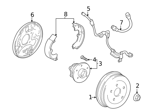 Rear Brakes for 2004 Pontiac Vibe #0