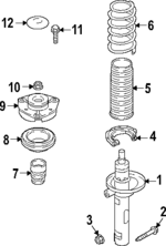 5QM413031AK - Suspension: Strut for Volkswagen: Jetta Image