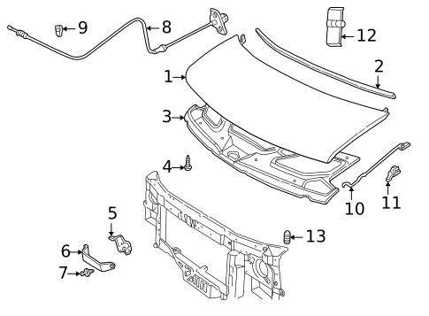 Hood & Components for 2000 Chevrolet Express 2500 #0