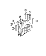 6510694AA - 2.4L Gas; Engine: Hex Head Bolt And Coned Washer, Mounting for Dodge: Dart Image