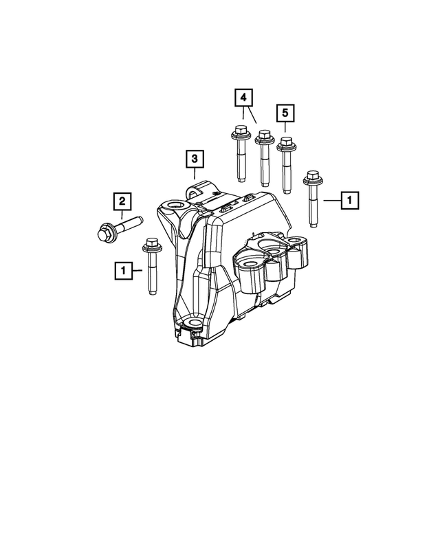 6510694AA - 2.4L Gas; Engine: Hex Head Bolt And Coned Washer, Mounting for Mopar Image image