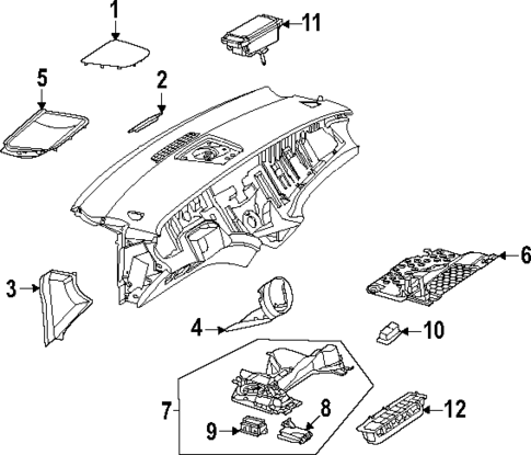 Instrument Panel Components for 2025 Mercedes-Benz EQS AMG #0