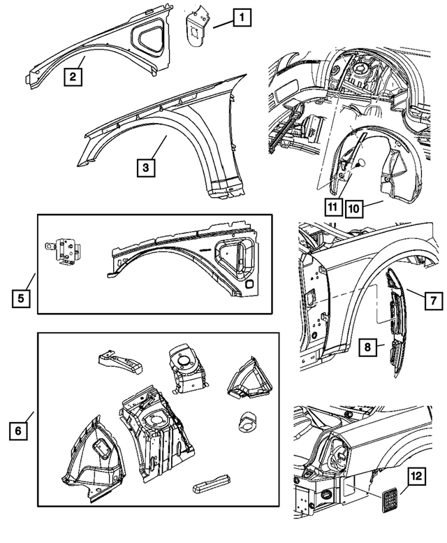 5065505AE - Body Sheet Metal Except Doors: Upper Load Path Beam, Left for Mopar Image image