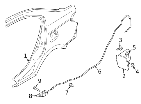 Quarter Panel & Components for 2023 Mitsubishi Mirage G4 #0