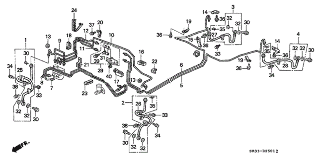 Brake Lines (2) for 1995 Honda Civic #0