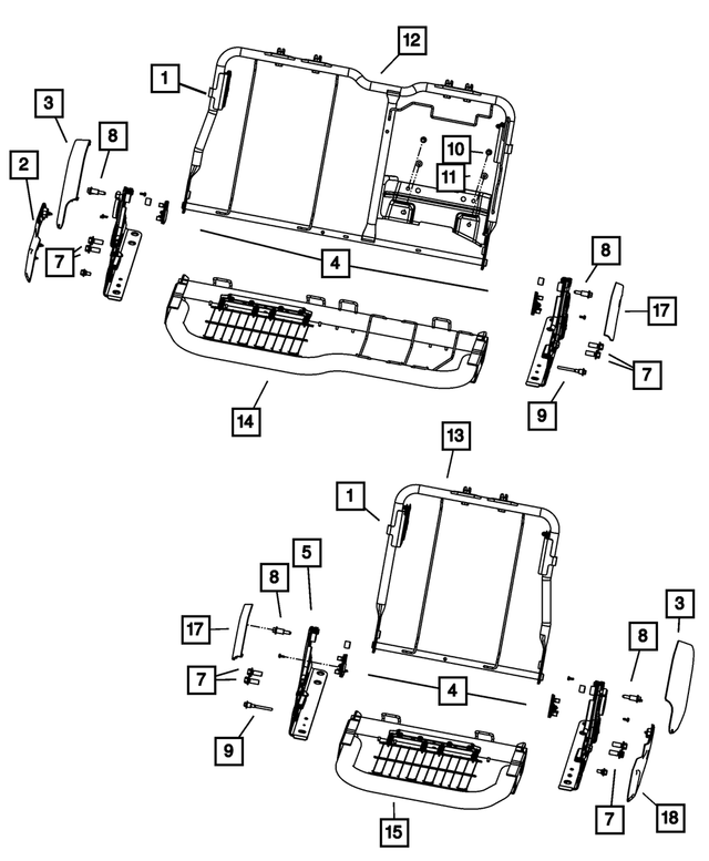 68050636AA - Interior Trim: Seat Back Retainer for Mopar Image image