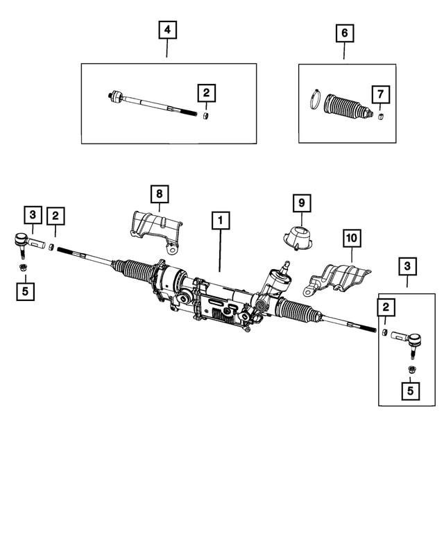 68593992AB - Steering: Rack And Pinion Gear for Mopar Image image