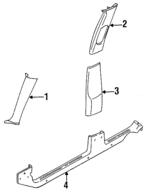 F8RZ5403598AAC - Body: Windshield Pillar Trim for Mercury: Mystique Image