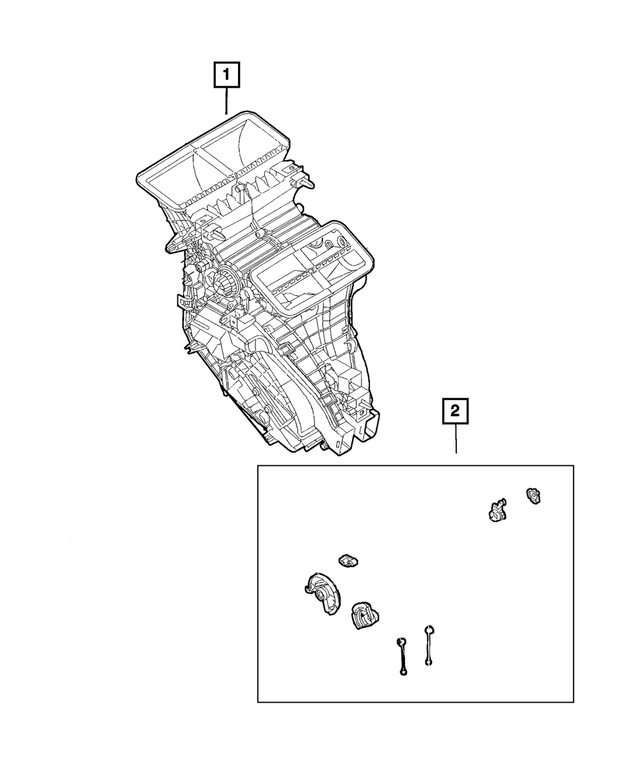 « 68270206AA – Air Conditioners and Heaters : Climatisation Et Chauffage BoÎtier pour Mopar Image »