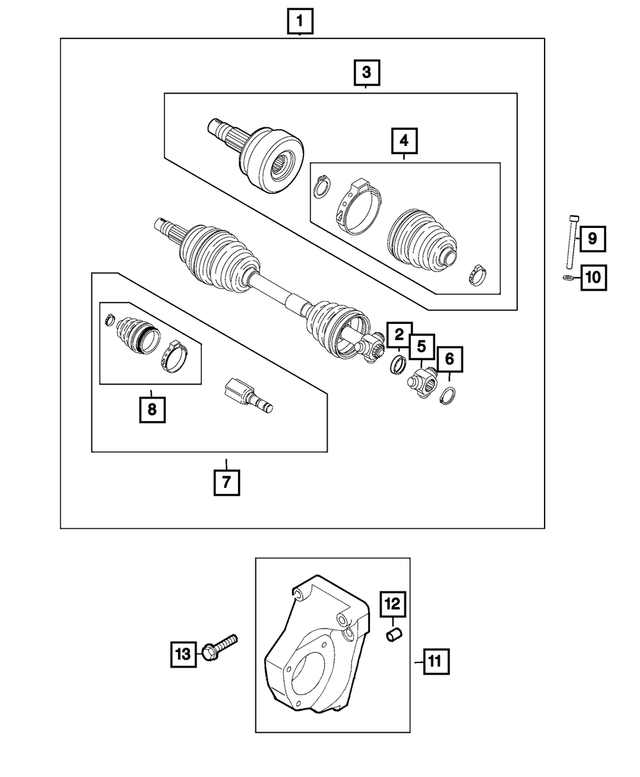 68094608AA - Front Wheel Drive; Differential and Drive Line: Snap Ring for Mopar Image