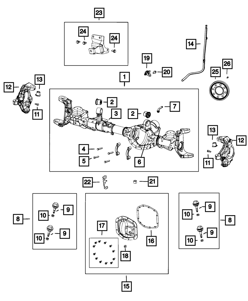 らーしゃん 2018-2025 Jeep Front Knuckle, Left 68388829AA | My Mopar Parts