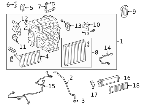 Evaporator & Heater Components for 2019 Toyota Avalon #0