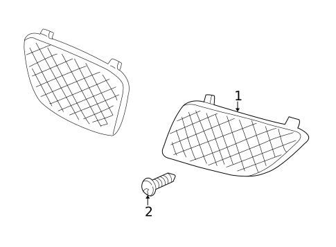 Grille & Components for 2001 Pontiac Grand Am #0