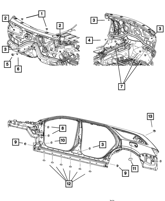 55276486AA - Body Sheet Metal Except Doors: Drain Plug for Mopar Image