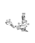 55366794AG - Steering: Power Steering Pressure Hose for Mopar Image