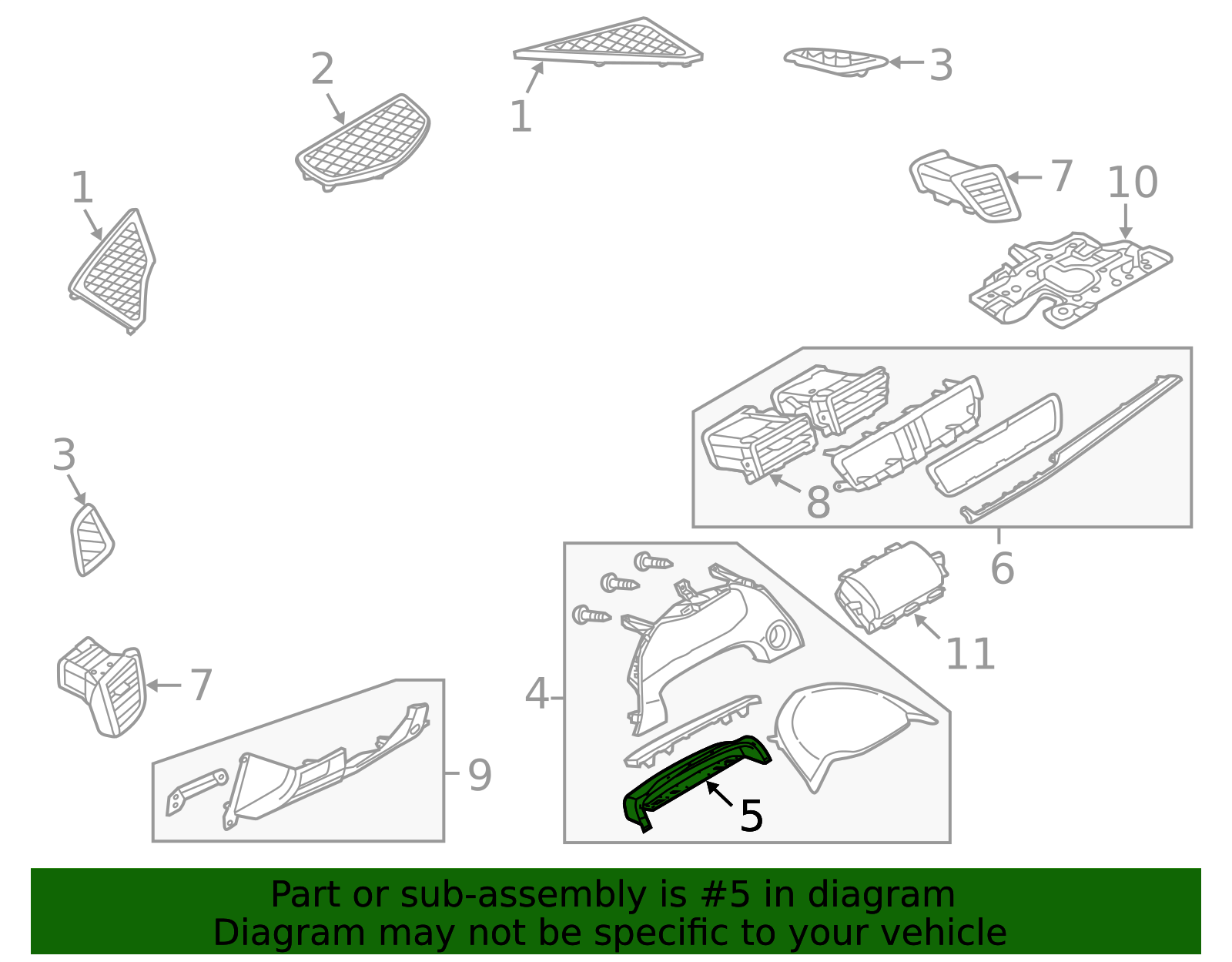 BJS7-55-182A - Instrument Panel Trim Panel Seal - 2014-2018 Mazda