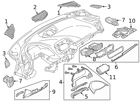 Instrument Panel Components for 2015 Mazda 3 #0