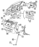 6502975 - Doors, Door Mirrors and Related Parts: Hex Head Screw And Washer for Mopar Image