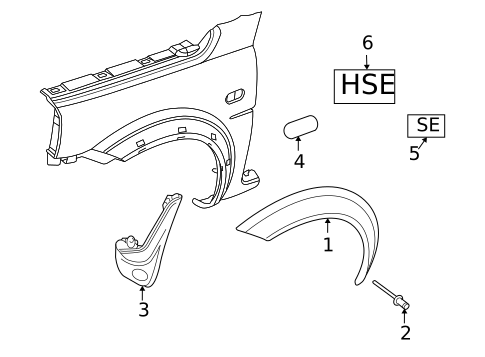 Exterior Trim - Fender for 2003 Land Rover Freelander #0