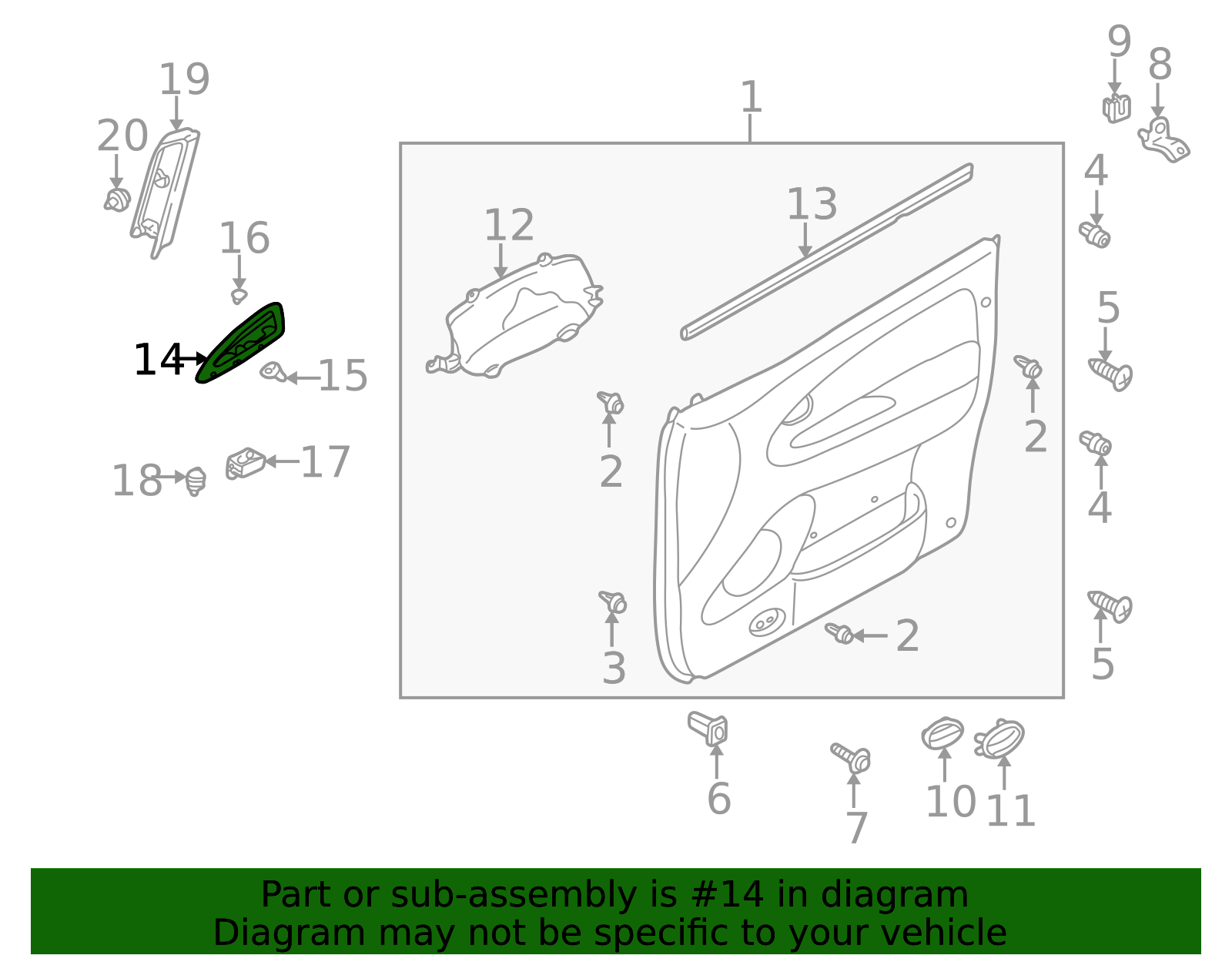 2000-2003 Mazda MPV | Door Switch Trim Panel | LC71-68-4L1A-04