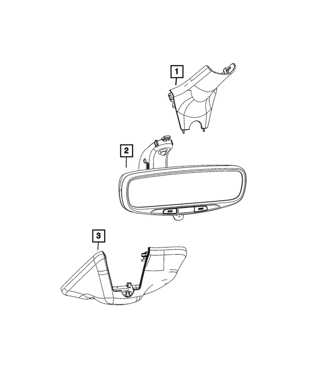 68503991AA - Glass: Inside Rear View Mirror for Mopar Image image