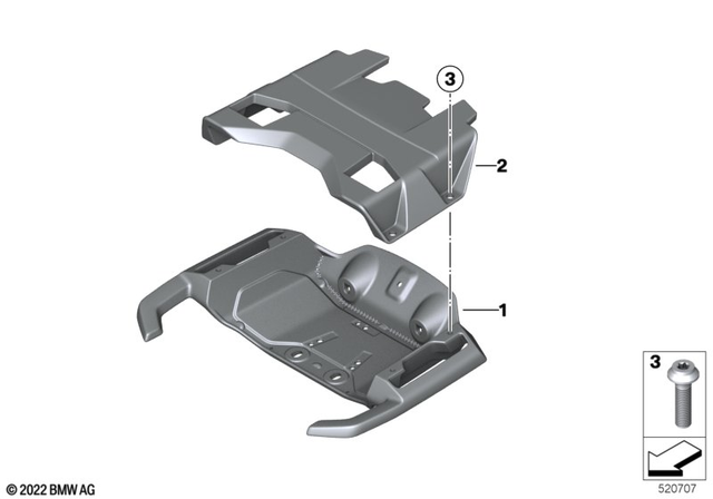 46549445299 - Frame and Mounting Parts: Topcase Carrier -  for BMW-Motorrad Image