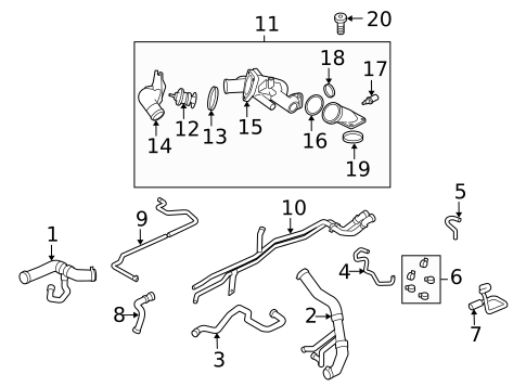 Hoses & Pipes for 2008 Jaguar XK #1