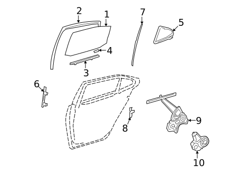 Rear Door for 2011 Lexus LS460 #0
