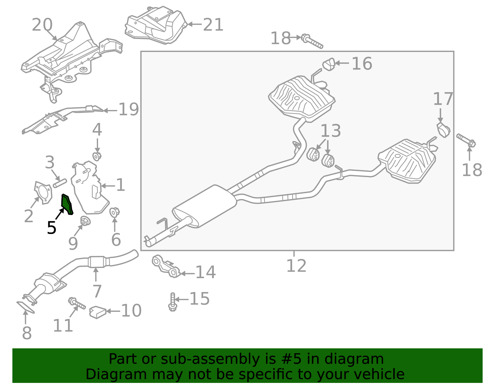 2020-2024 Ford Explorer Catalytic Converter Bracket L1MZ-5K291-H | OEM ...