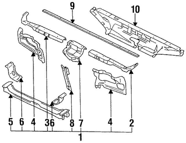625380P000 - Cooling System: Reinforcement for INFINITI: J30 Image